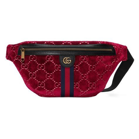 gucci red velvet belt bag|farfetch gucci mini velvet bag.